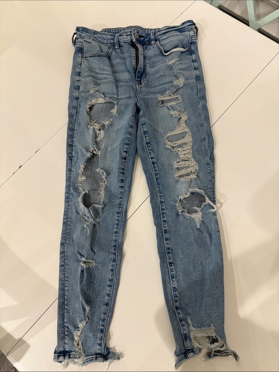 American Eagle Outfitters Denim - American Eagle Outfitters Light Blue Distressed Skinny Jeans